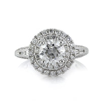 2.57ct Old European Cut Diamond Engagement Ring