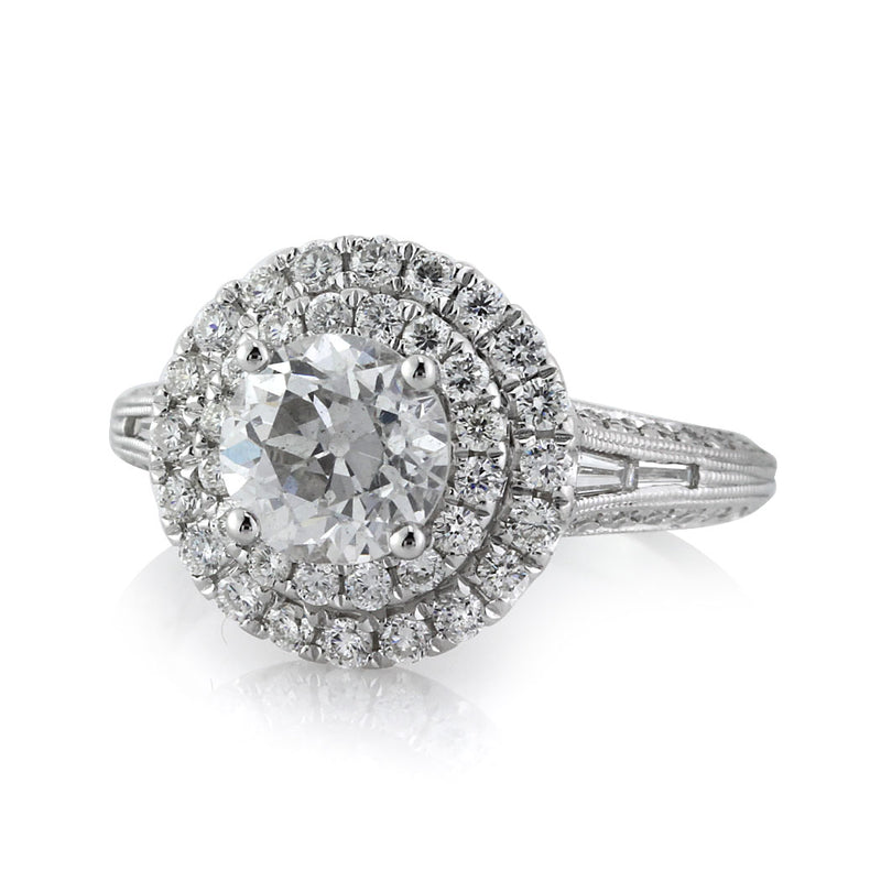 2.57ct Old European Cut Diamond Engagement Ring