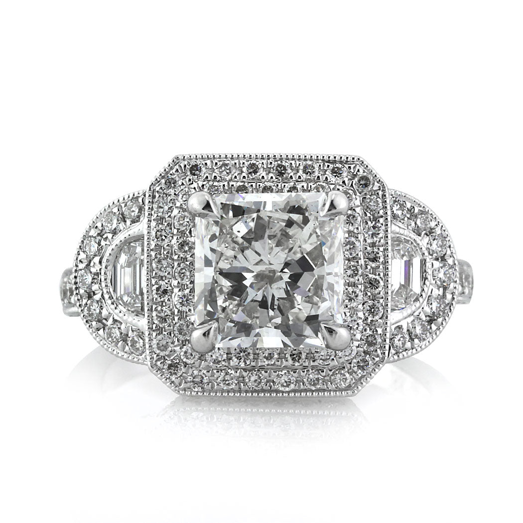 3.23ct Radiant Cut Diamond Engagement Ring