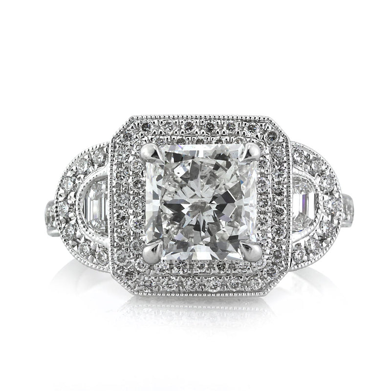 3.23ct Radiant Cut Diamond Engagement Ring