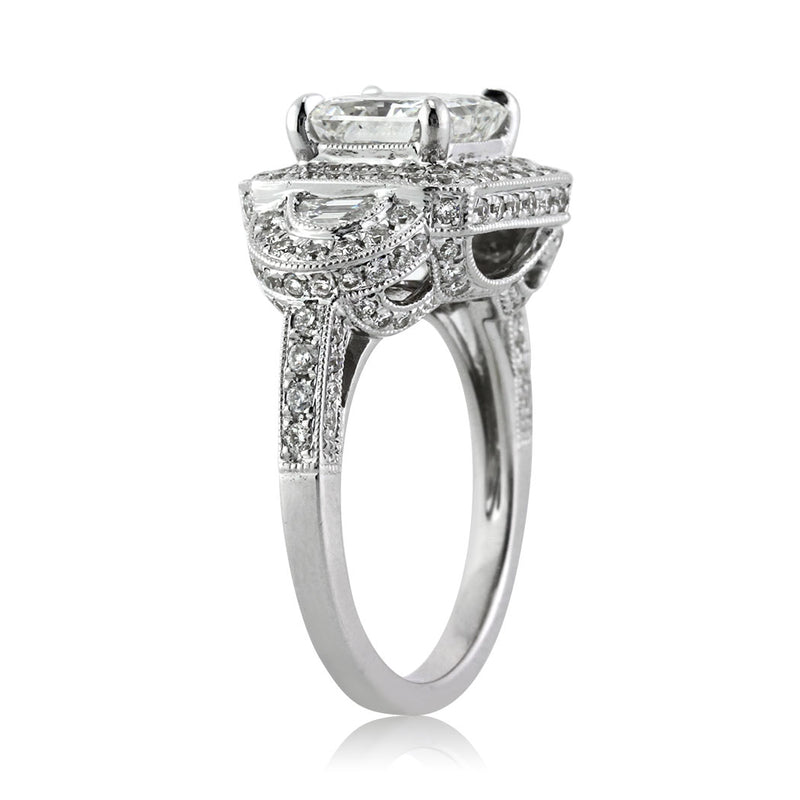 3.23ct Radiant Cut Diamond Engagement Ring