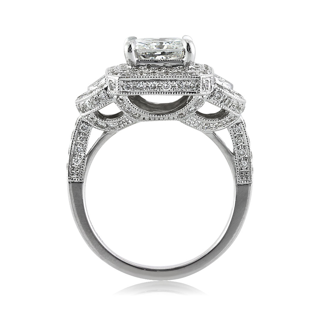 3.23ct Radiant Cut Diamond Engagement Ring