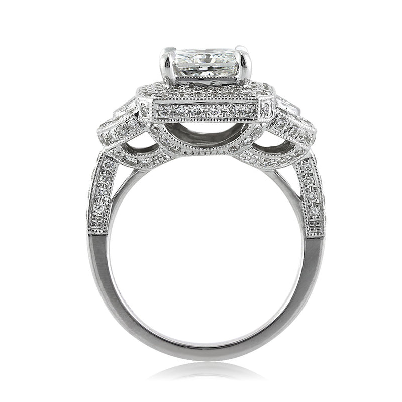 3.23ct Radiant Cut Diamond Engagement Ring