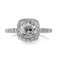 1.92ct Old Mine Cut Diamond Engagement Ring
