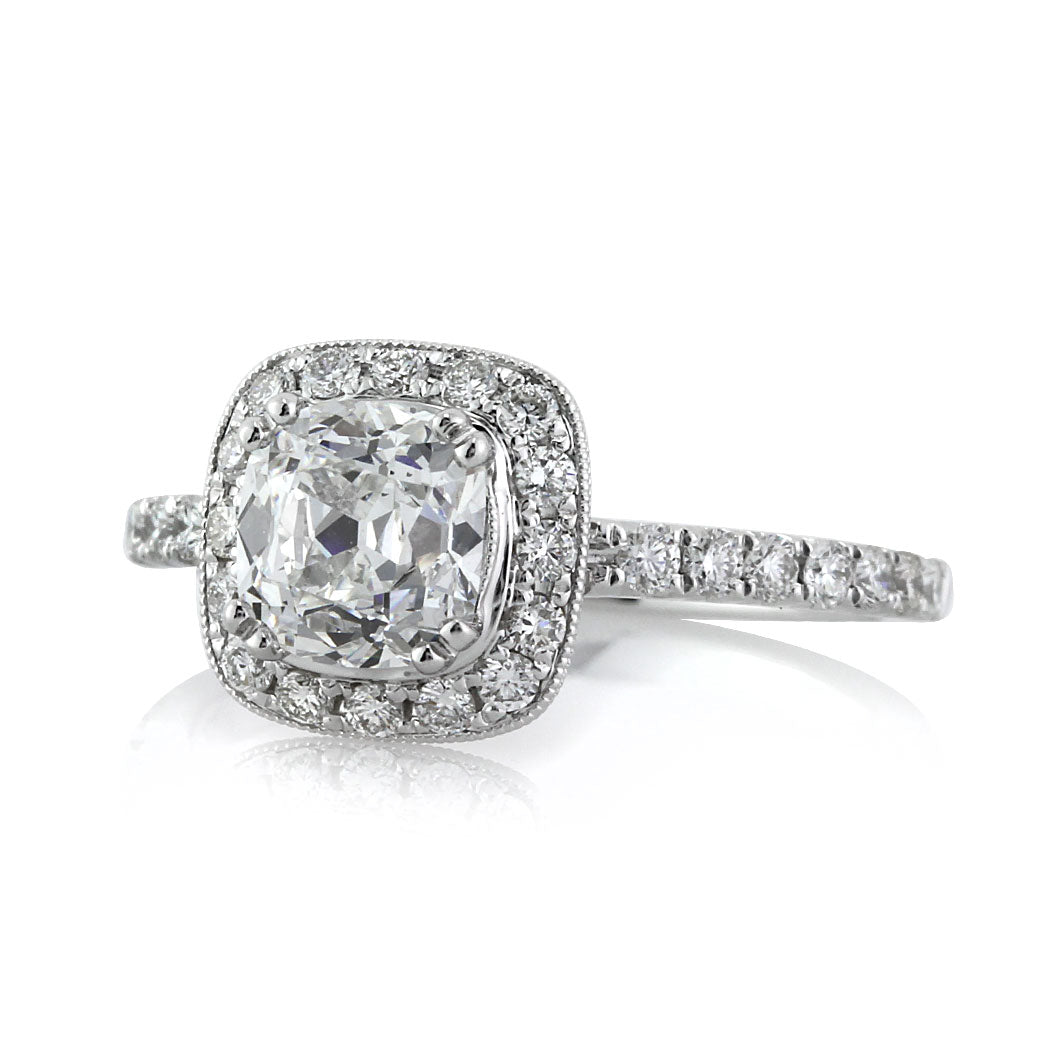 1.92ct Old Mine Cut Diamond Engagement Ring
