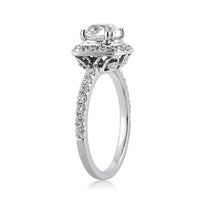 1.92ct Old Mine Cut Diamond Engagement Ring
