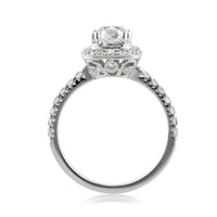 1.92ct Old Mine Cut Diamond Engagement Ring