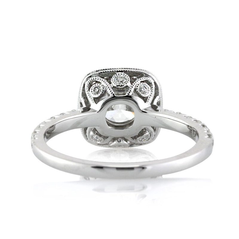 1.92ct Old Mine Cut Diamond Engagement Ring