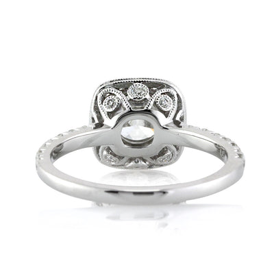1.92ct Old Mine Cut Diamond Engagement Ring