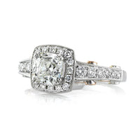 2.13ct Antique Cushion Brilliant Diamond Engagement Ring