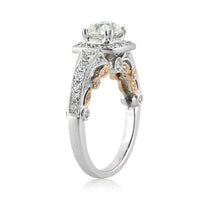 2.13ct Antique Cushion Brilliant Diamond Engagement Ring