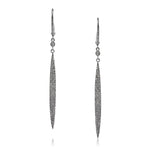 0.55ct Round Cut Diamond Missile Earrings in 14k White Gold