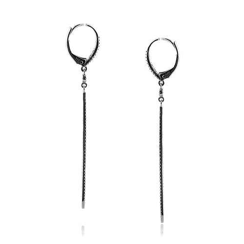 0.55ct Round Cut Diamond Missile Dangle Earrings in 14k White Gold