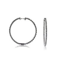 3.75ct Round Brilliant Cut Diamond Hoop Earrings
