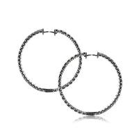 3.75ct Round Brilliant Cut Diamond Hoop Earrings