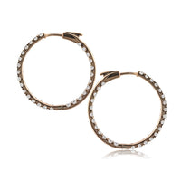2.65ct Round Brilliant Cut Diamond Hoop Earrings in 18k Rose Gold