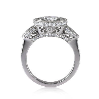 4.02ct Old European Cut Diamond Engagement Ring