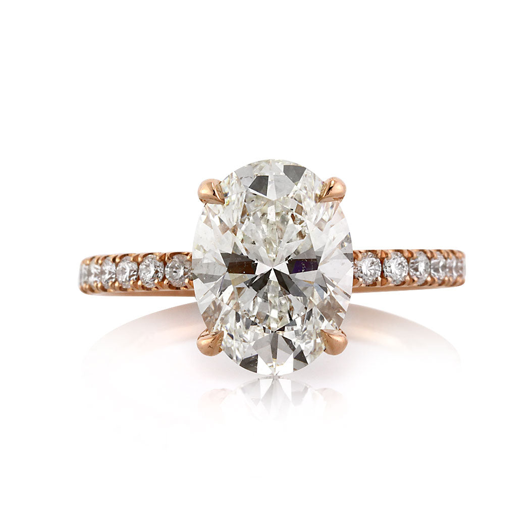 3.71ct Oval Cut Diamond Engagement Ring