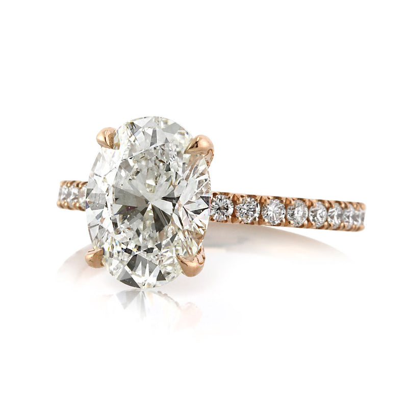 3.71ct Oval Cut Diamond Engagement Ring