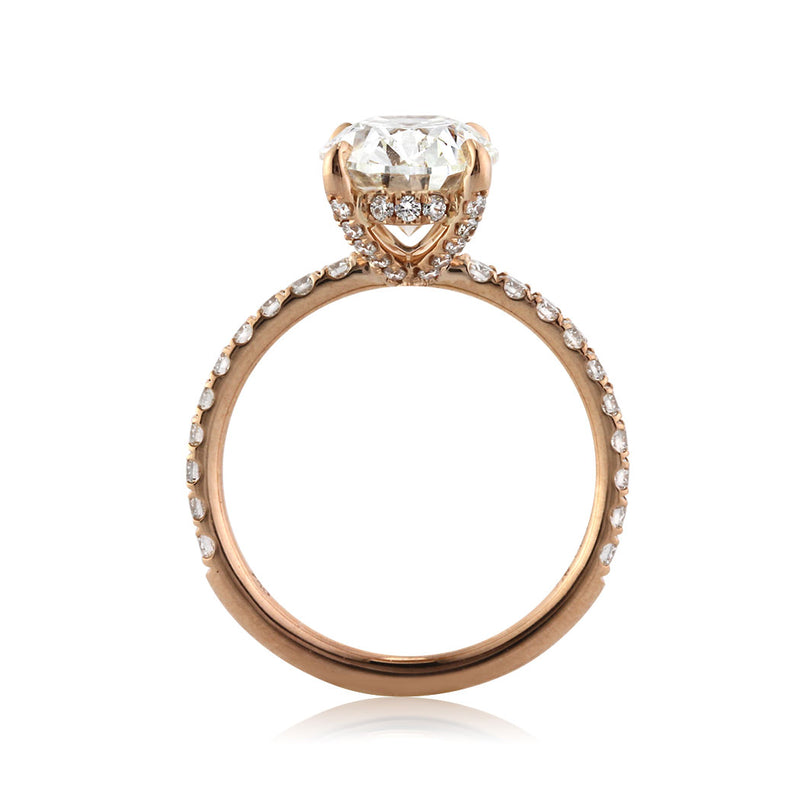 3.71ct Oval Cut Diamond Engagement Ring