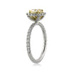 1.73ct Fancy Yellow Cushion Cut Diamond Engagement Ring