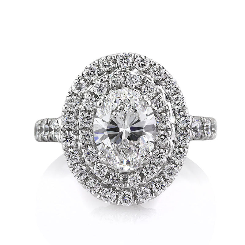 3.56ct Oval Cut Diamond Engagement Ring