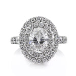 3.56ct Oval Cut Diamond Engagement Ring