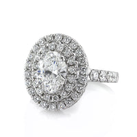 3.56ct Oval Cut Diamond Engagement Ring