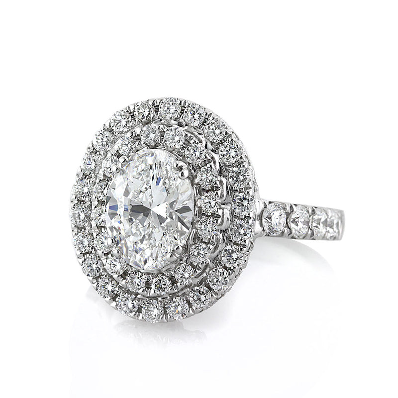 3.56ct Oval Cut Diamond Engagement Ring