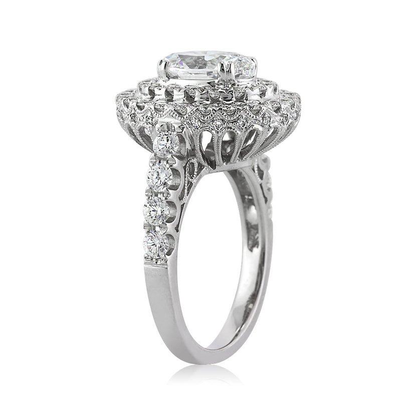 3.56ct Oval Cut Diamond Engagement Ring