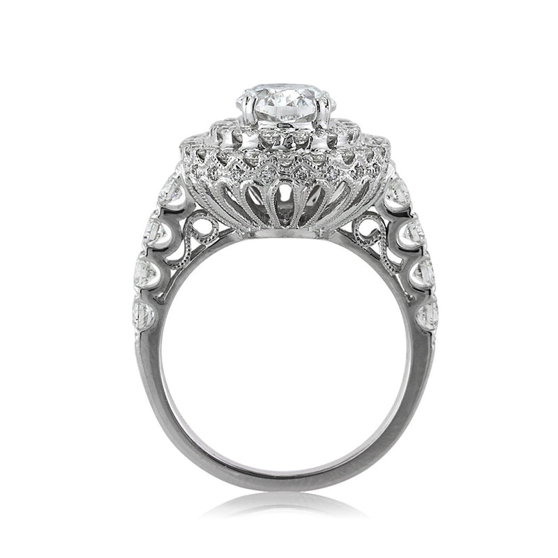 3.56ct Oval Cut Diamond Engagement Ring