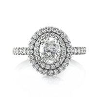 1.70ct Oval Cut Diamond Engagement Ring