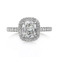 1.95ct Antique Cushion Brilliant Diamond Engagement Ring