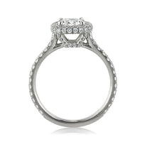 1.95ct Antique Cushion Brilliant Diamond Engagement Ring
