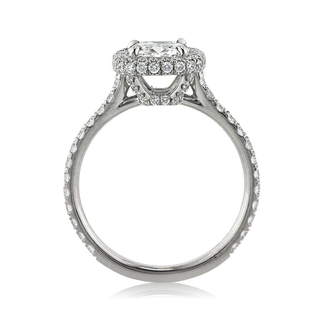 1.95ct Antique Cushion Brilliant Diamond Engagement Ring
