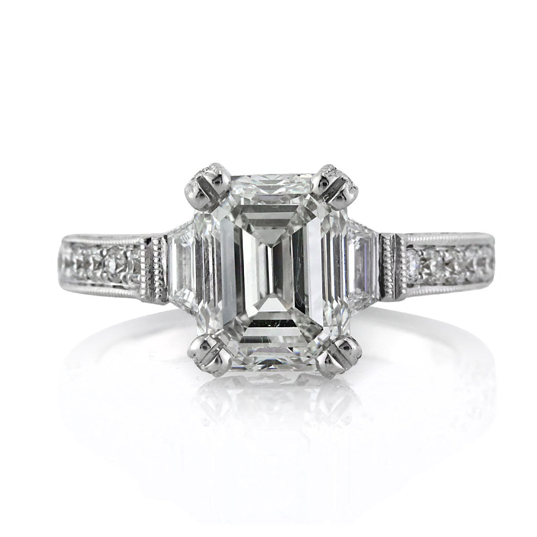 4.05ct Emerald Cut Diamond Engagement Ring