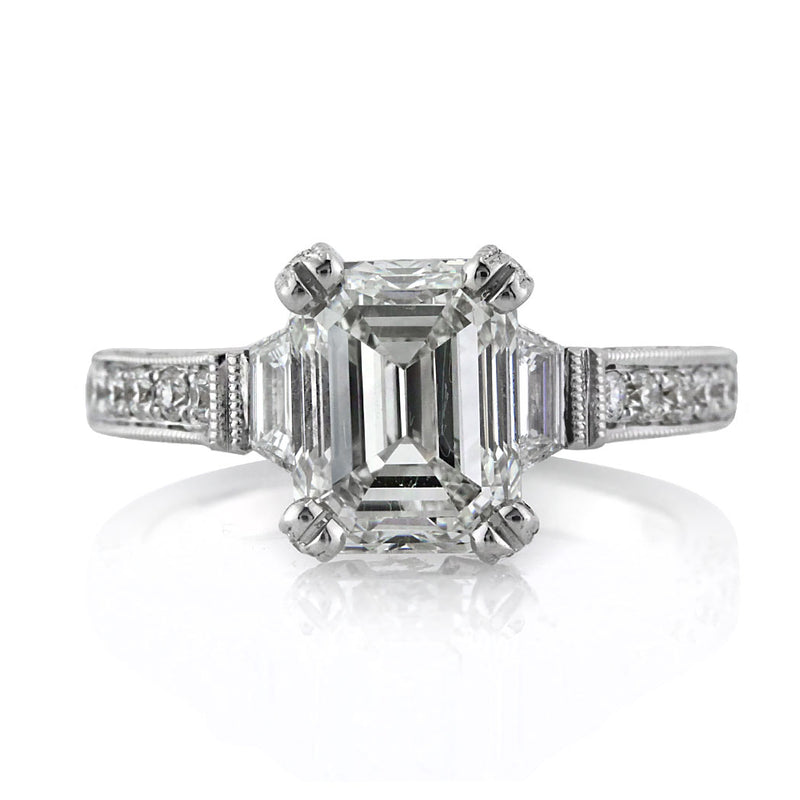 4.05ct Emerald Cut Diamond Engagement Ring