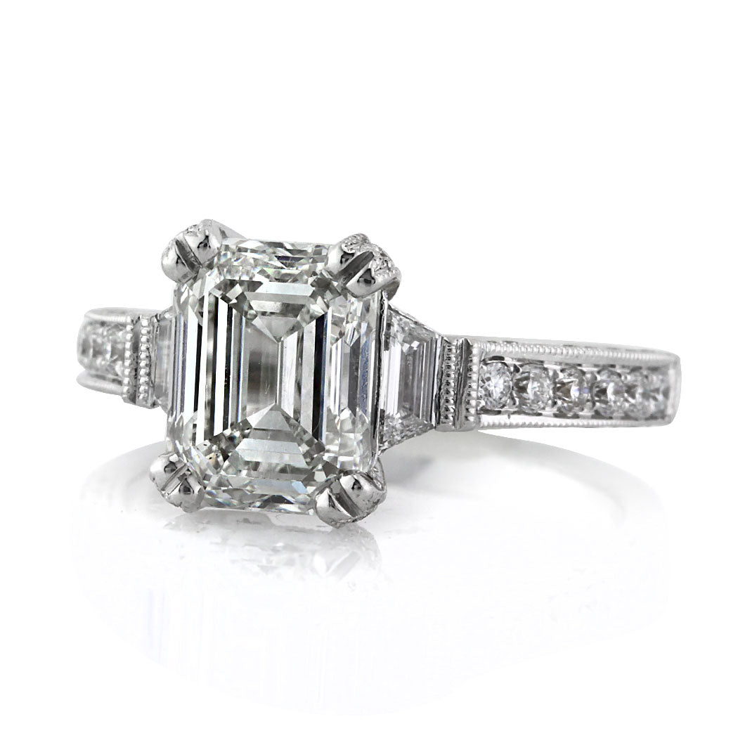 4.05ct Emerald Cut Diamond Engagement Ring