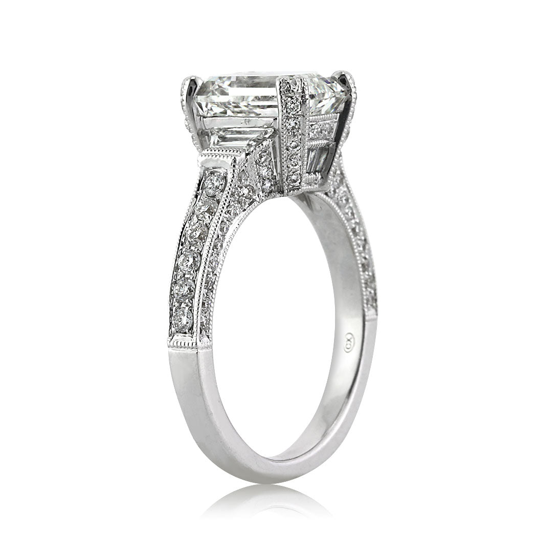 4.05ct Emerald Cut Diamond Engagement Ring
