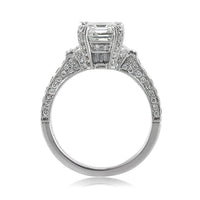 4.05ct Emerald Cut Diamond Engagement Ring