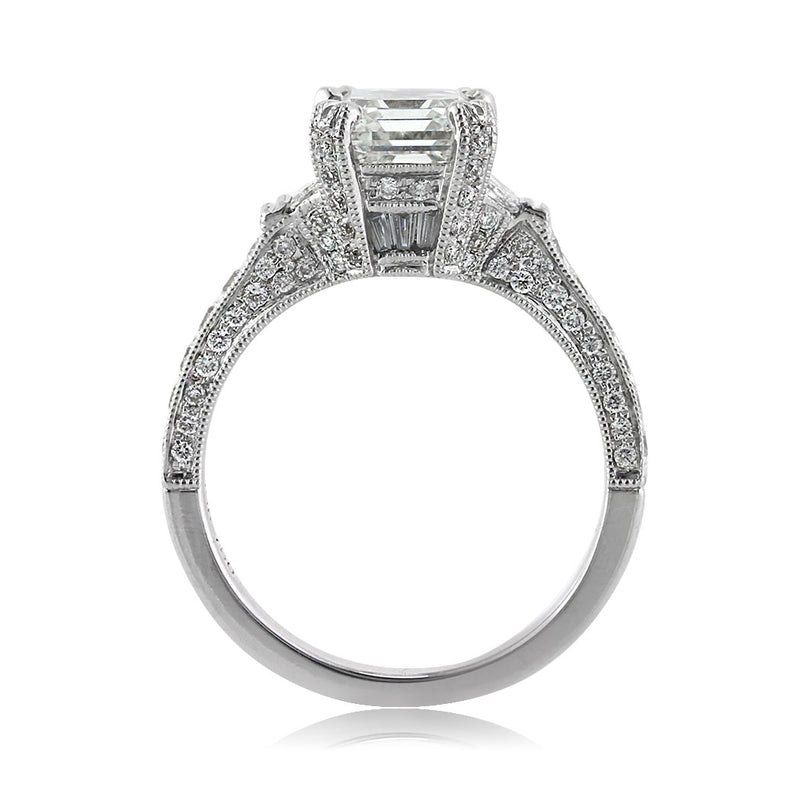 4.05ct Emerald Cut Diamond Engagement Ring