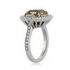 7.11ct Fancy Yellowish Brown Cushion Cut Diamond Engagement Ring