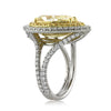 7.13ct Fancy Yellow Pear Shaped Diamond Engagement Ring