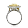7.13ct Fancy Yellow Pear Shaped Diamond Engagement Ring