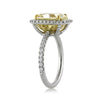 4.62ct Fancy Light Yellow Radiant Cut Diamond Engagement Ring