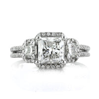3.00ct Princess Cut Diamond Engagement Ring