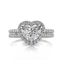 2.67ct Heart Shaped Diamond Engagement Ring