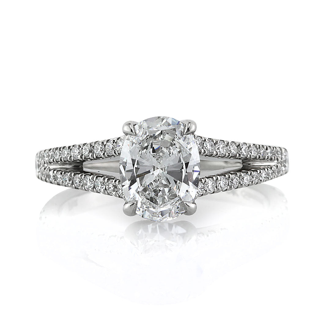 1.70ct Oval Cut Diamond Engagement Ring