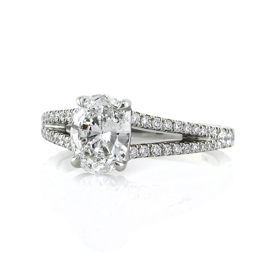 1.70ct Oval Cut Diamond Engagement Ring
