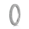 1.35ct Round Brilliant Cut Diamond Three-Sided Pavé Eternity Band in Platinum